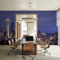 Twilight Tower Silhouette Mural Wallpaper - room preview 05