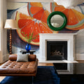 Oranges Catching the Light Mural Wallpaper - room preview 05