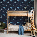 Mama and Baby Whales Mural Wallpaper - room preview 05