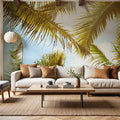 Looking Through Palm Leaves Mural Wallpaper - room preview 05
