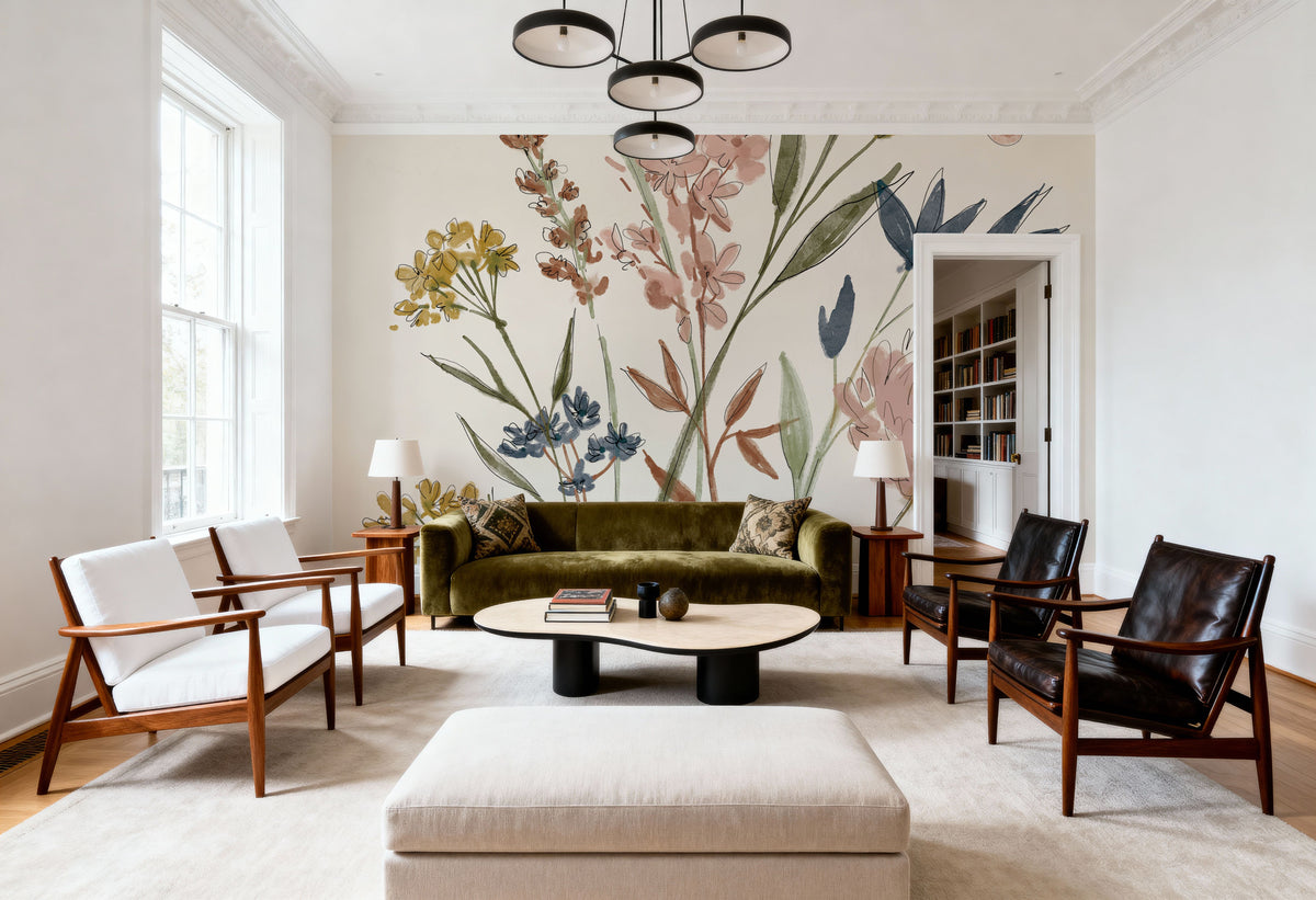Full Bloom III Honeybloom Mural Wallpaper - room preview 05