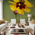 Garden Flower and Bee Mural Wallpaper - room preview 05