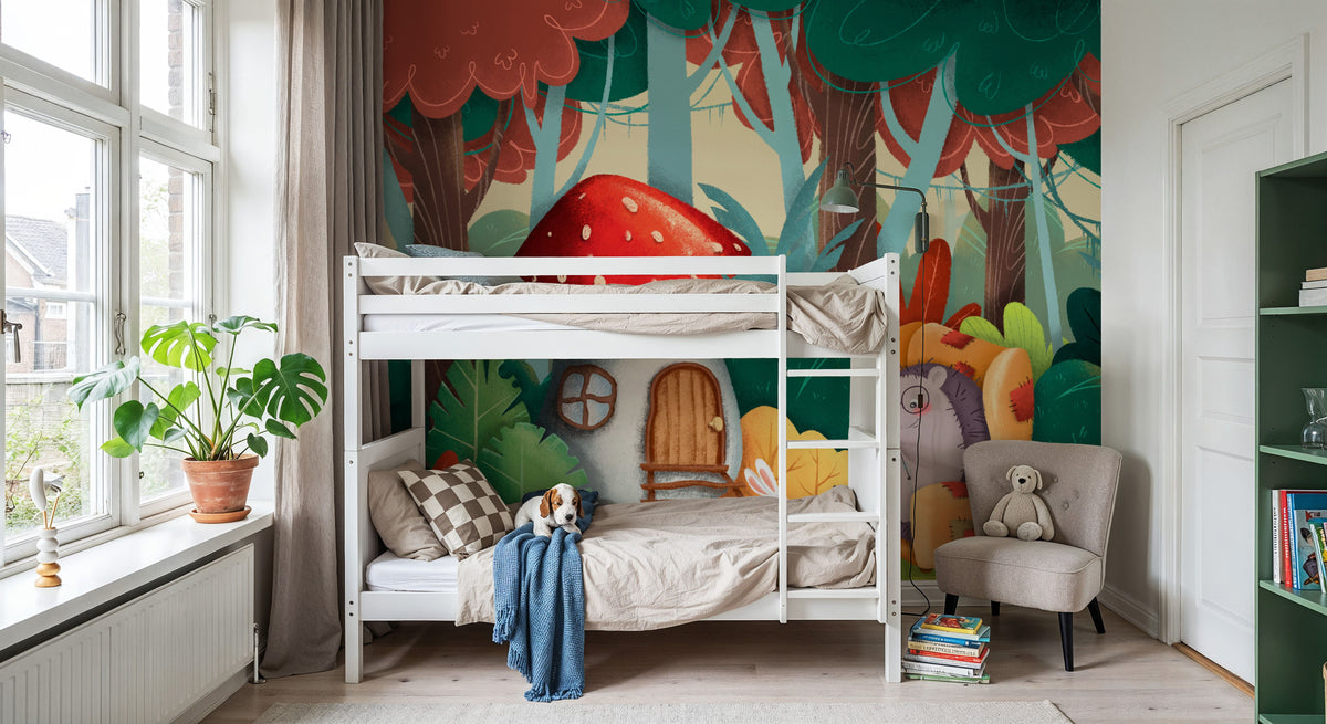 Grandma Hedgehog's House Mural Wallpaper - room preview 05