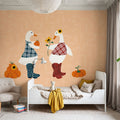 Ducks in the Pumpkin Patch IV Mural Wallpaper - room preview 05