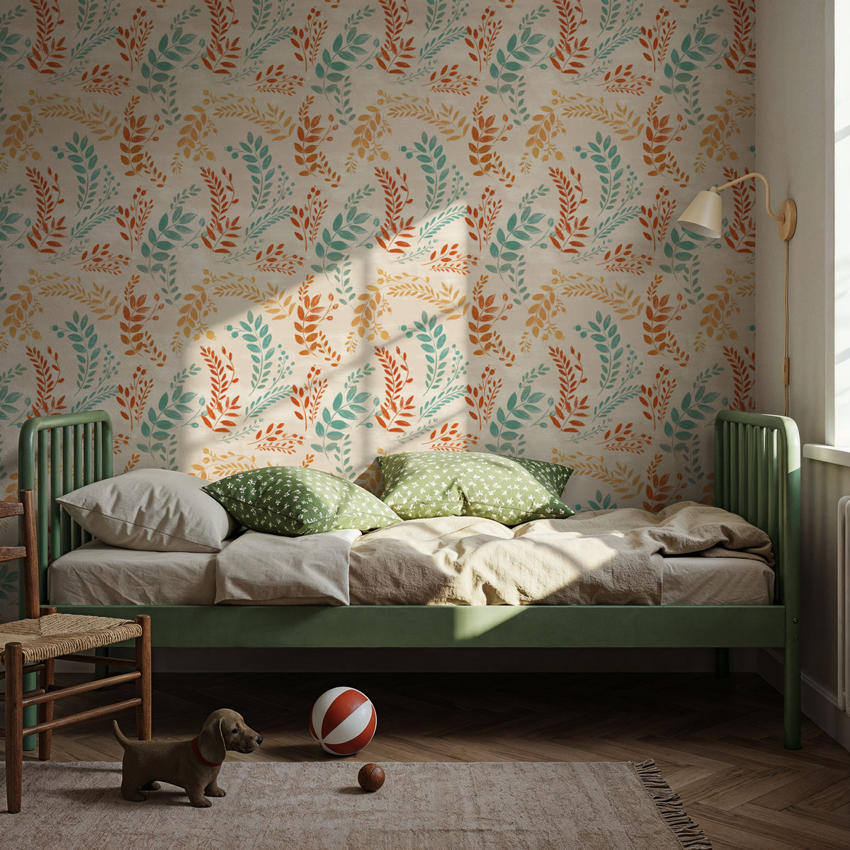 Harvest Sprig Multi Mural Wallpaper - room preview 05