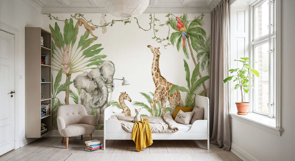 Jungle Friends Mural Wallpaper - room preview 05
