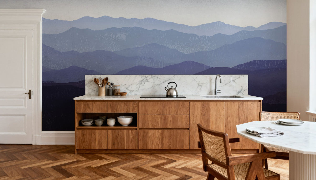 Purple Mountains Mural Wallpaper - room preview 05