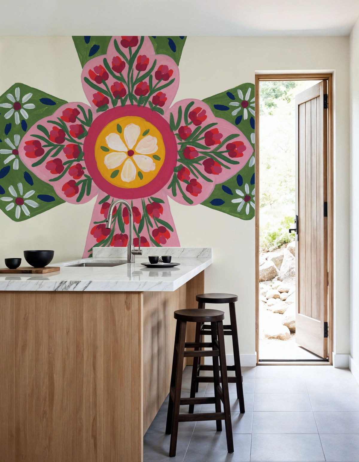 Blooming Cross II Mural Wallpaper - room preview 05