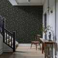 Pine Needles Dark Mural Wallpaper - room preview 05
