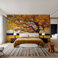 Golden Fall Tree Mural Wallpaper - room preview 05