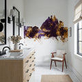 Monterosso Al Mare Italy Skyline Purple & Gold Mural Wallpaper - room preview 05