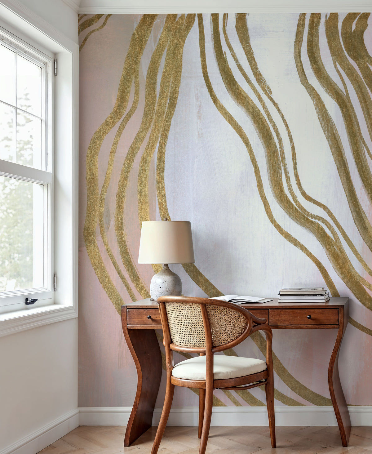 Pink and Bright Abstract II Mural Wallpaper - room preview 05