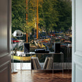 Tranquil Canal Reflections Mural Wallpaper - room preview 05