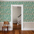 Harvest Sprig Blue Mural Wallpaper - room preview 05
