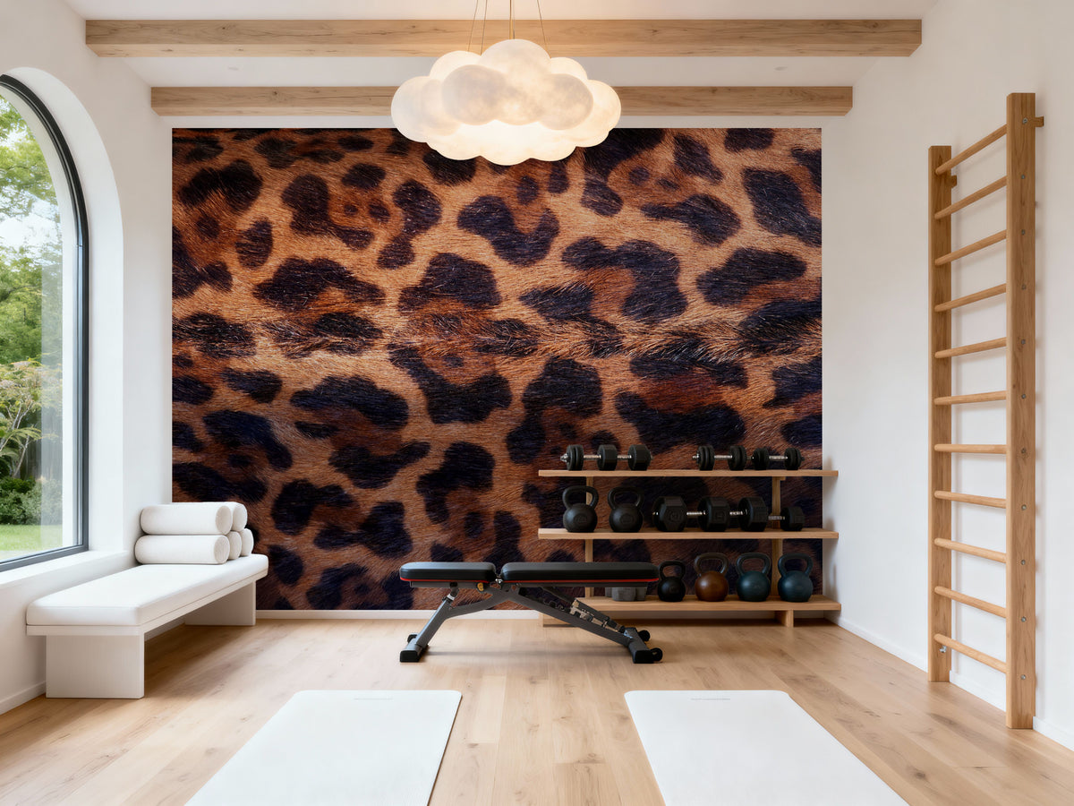 Jaguar Fur Texture Mural Wallpaper - room preview 05