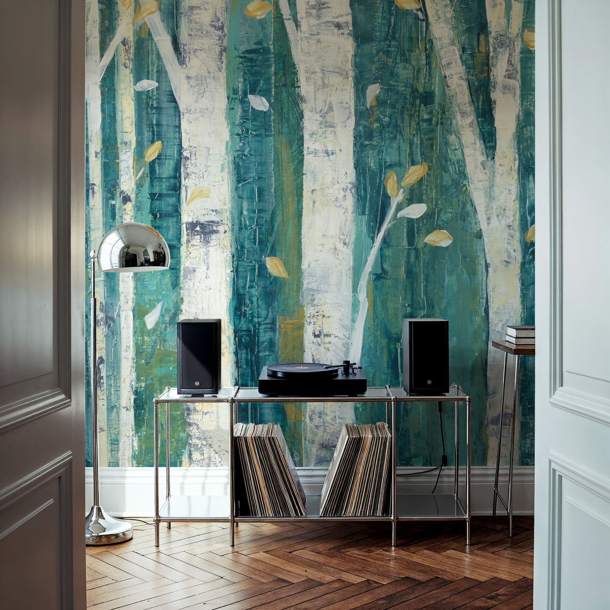 Birches in Spring Mural Wallpaper - room preview 05