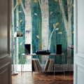 Birches in Spring Mural Wallpaper - room preview 05