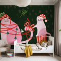 Mischief Kitty Christmas IV Mural Wallpaper - room preview 05