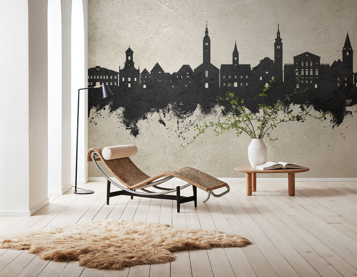 Varaždin Croatia Skyline Concrete Mural Wallpaper - room preview 05