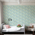 Flutterby Flowers Baby Blue Mural Wallpaper - room preview 05