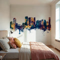 Fort Lauderdale Florida Skyline Blue & Bronze Mural Wallpaper - room preview 05