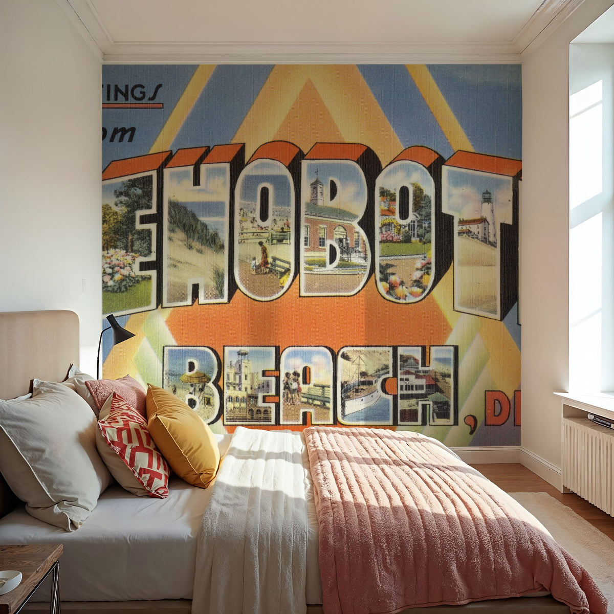 Greetings From Renoboth Beach Mural Wallpaper - room preview 05