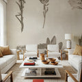 Wildflower Journal IX Sepia Mural Wallpaper - room preview 05