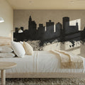 Jackson Mississippi Skyline Concrete Mural Wallpaper - room preview 05