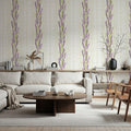 Lavender Curtain Mural Wallpaper - room preview 05