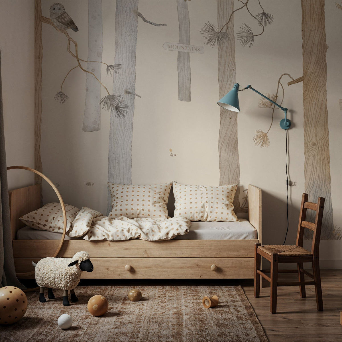 Adventure in Mountain Forest Mural Wallpaper - room preview 05