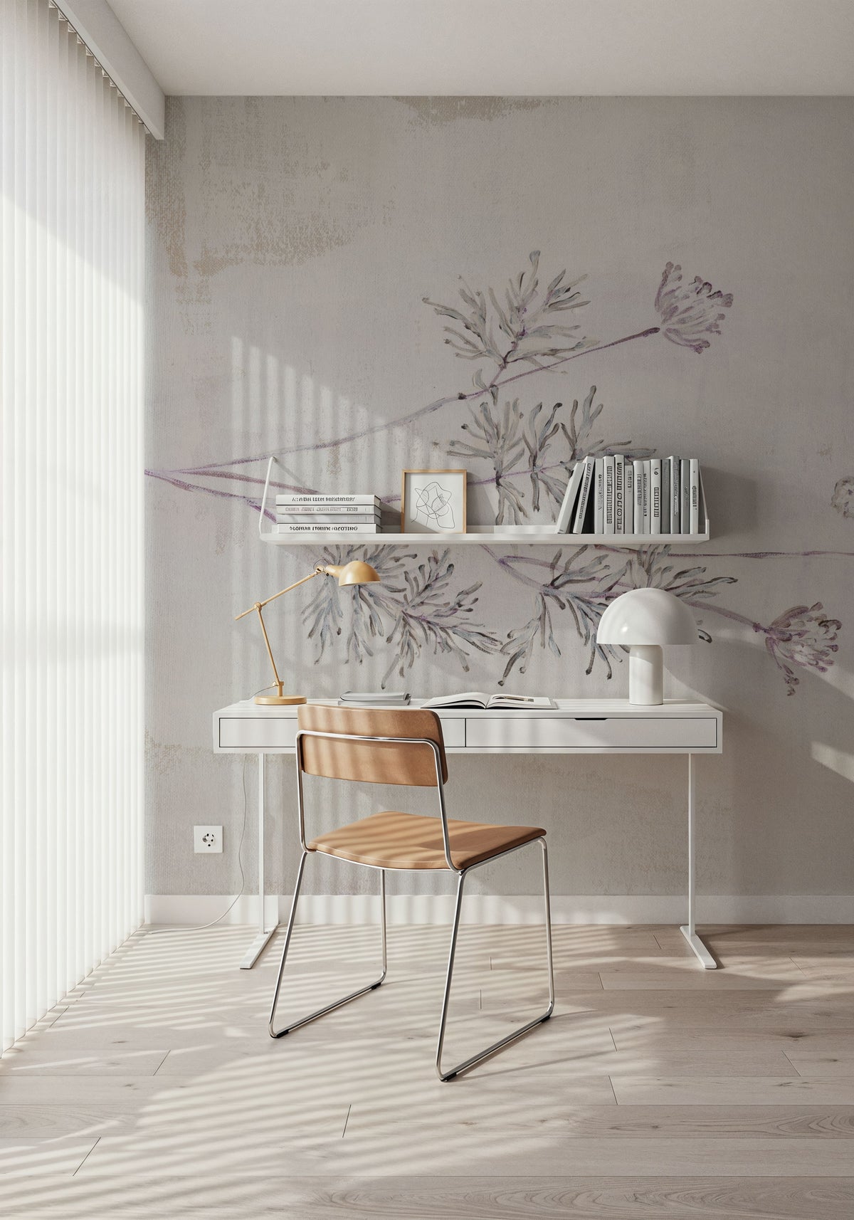 Delicate Meadow I Mural Wallpaper - room preview 05