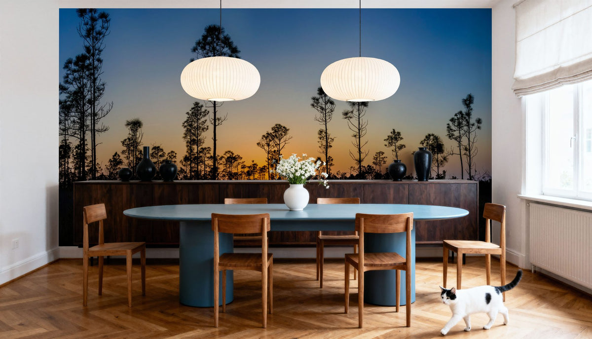 Silhouette Trees Mural Wallpaper - room preview 05