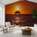 Sunset Harbor Pavilion Mural Wallpaper - room preview 05