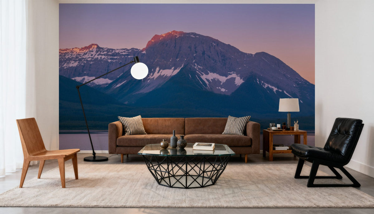 Spray Lakes Reservoir Sunset Mural Wallpaper - room preview 05