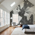 World Map Cities - Olson Mural Wallpaper - room preview 05