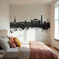 Stratford-upon-Avon England Skyline Black & White Mural Wallpaper - room preview 05