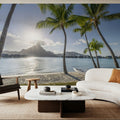Mount Otemanu Sunset Mural Wallpaper - room preview 05