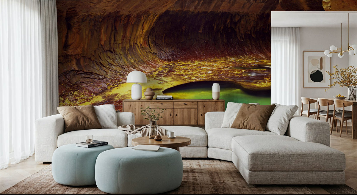 Emerald Canyon Oasis Mural Wallpaper - room preview 05