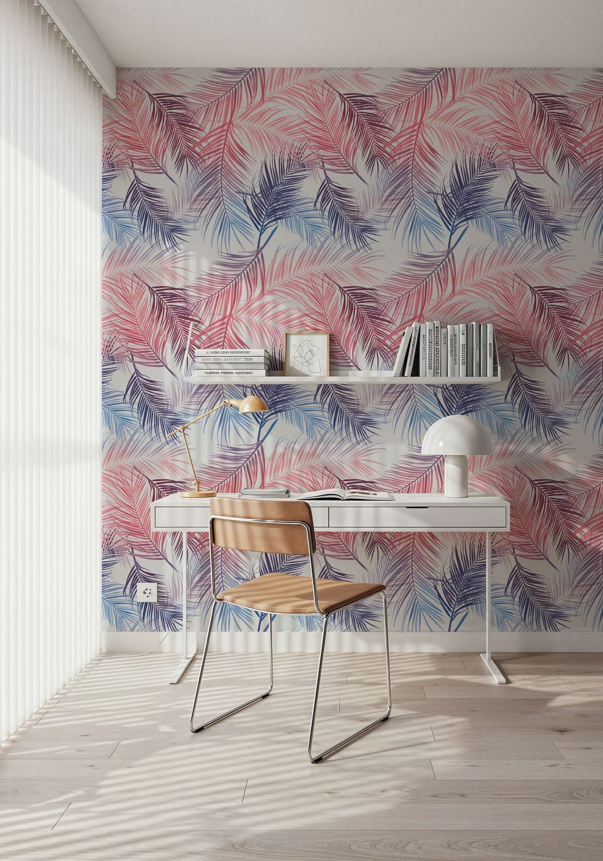 Miami Palm Leaves Mural Wallpaper - room preview 05