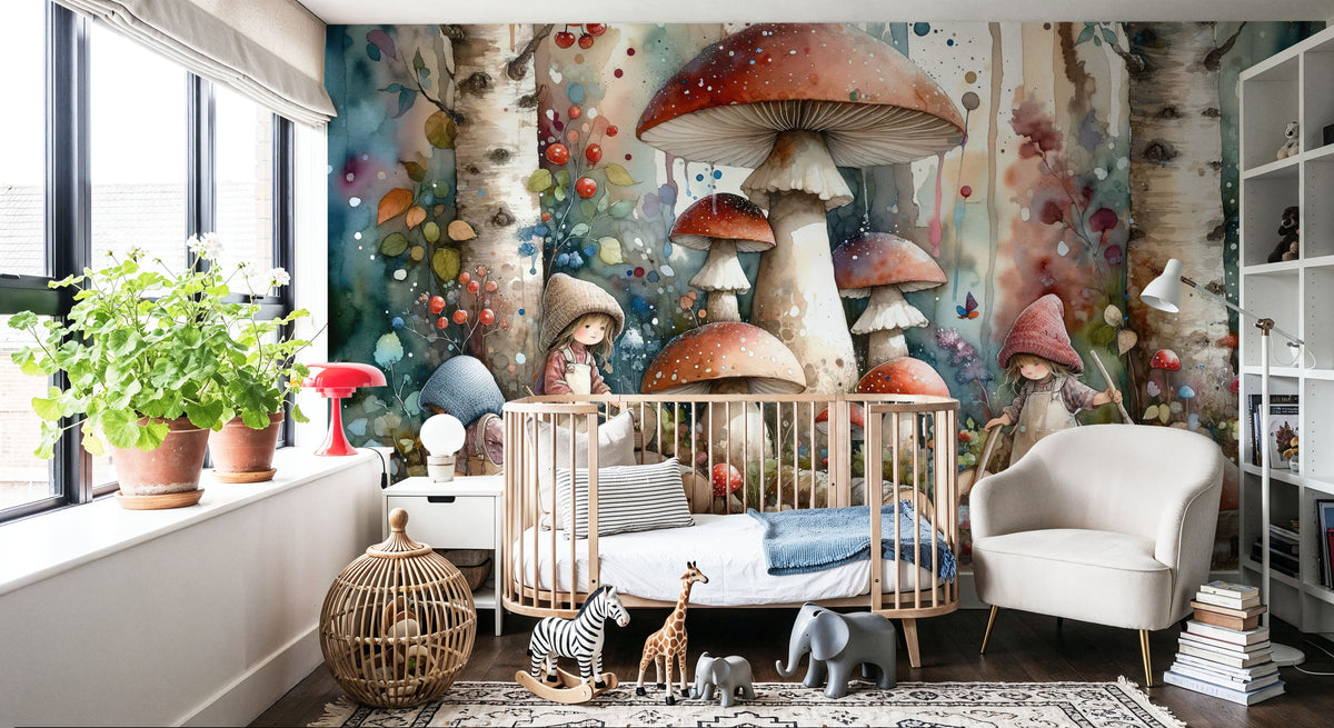 Enchanted Forest Whimsy Mural Wallpaper - room preview 05
