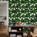 Cream Tulips Mural Wallpaper - room preview 05