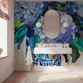 August Bloom Blue Hydrangea Mural Wallpaper - room preview 05