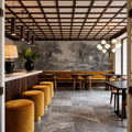 Riverbank Oak Landscape, Pewter Mural Wallpaper - room preview 05