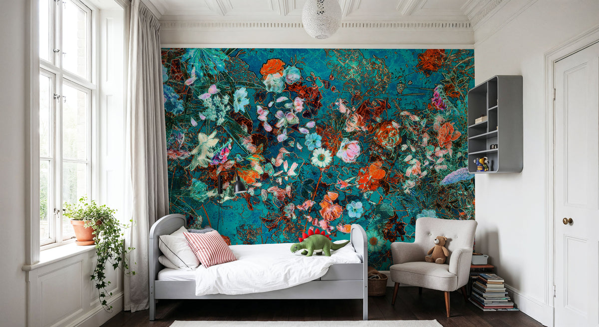 Trail of Dreams Turquoise Mural Wallpaper - room preview 05