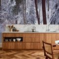 Winter's Passage Snow Mural Wallpaper - room preview 05