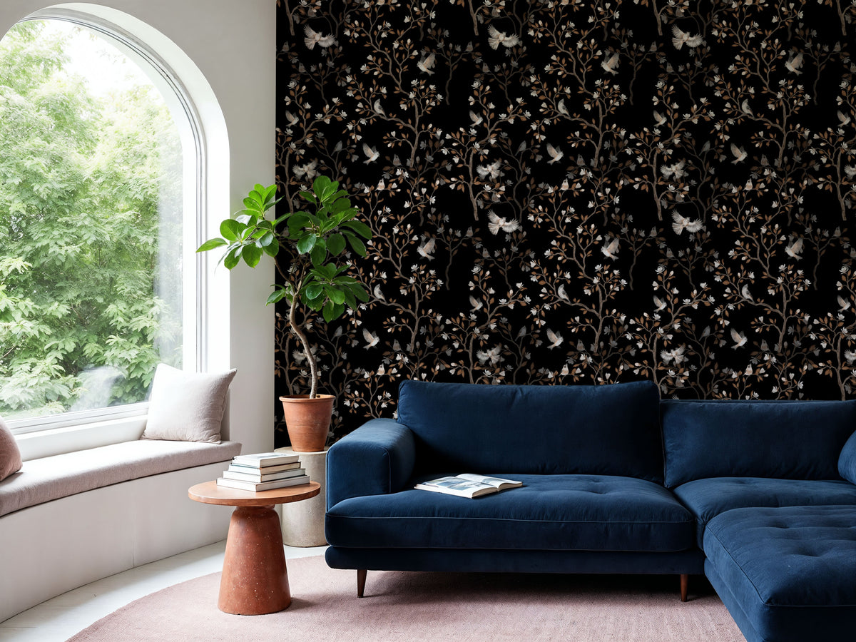 Night Birds Mural Wallpaper - room preview 05