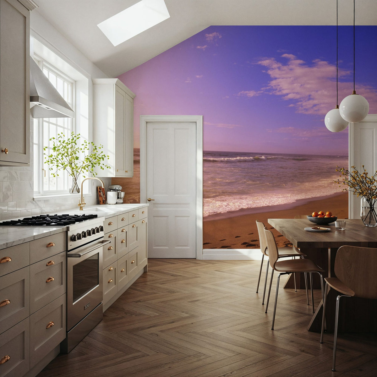 Golden Shoreline Mural Wallpaper - room preview 05