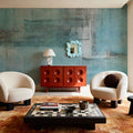 Texture Fields Teal Mural Wallpaper - room preview 05