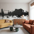 Stirling Scotland Skyline Black & White Mural Wallpaper - room preview 05