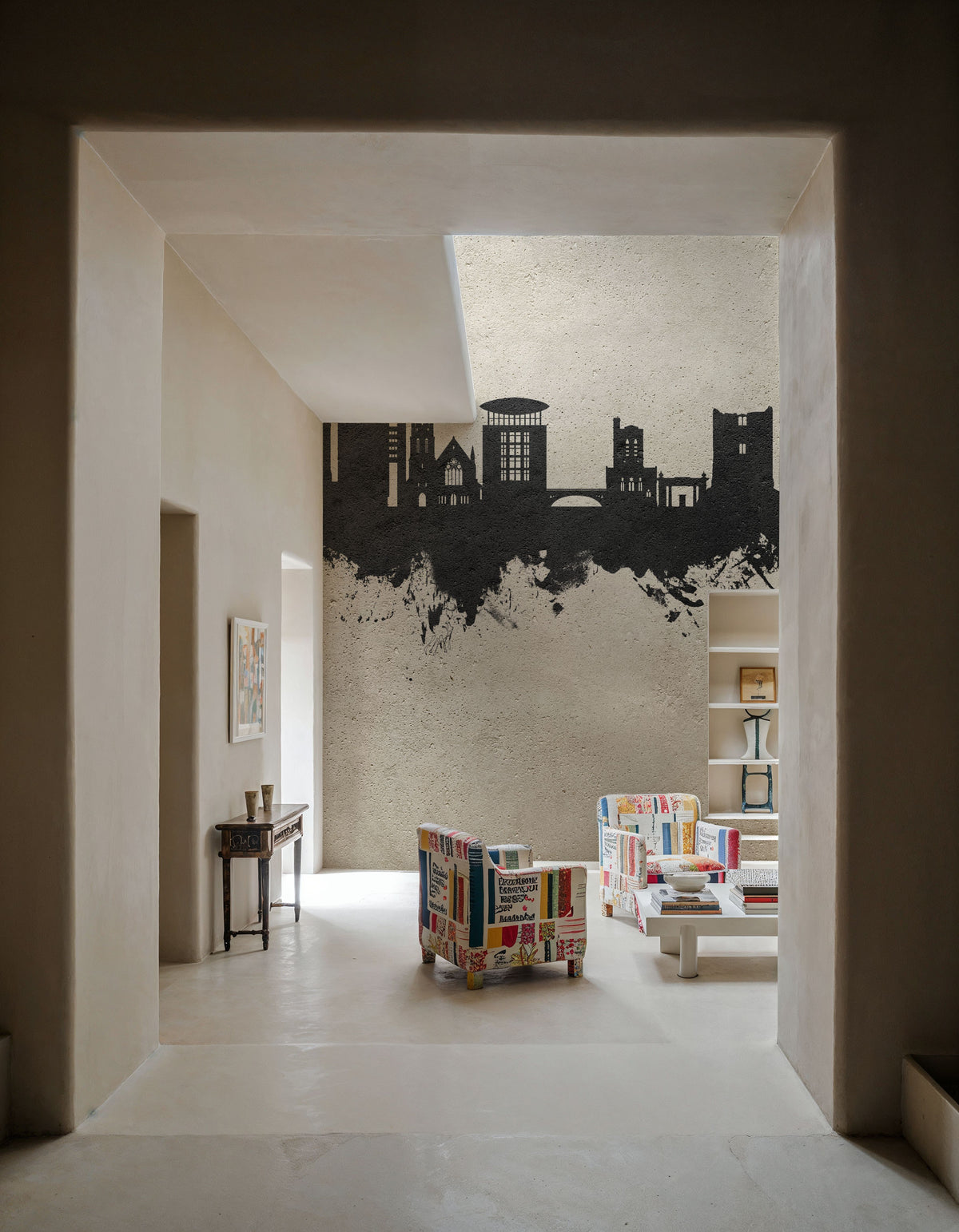 Guildford England Skyline Concrete Mural Wallpaper - room preview 05